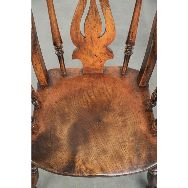 Antique English Wooden Windsor Spindle Chair, Early 19th Century For Sale - Image 6 of 17