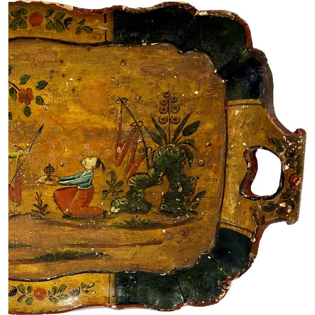Chinoiserie 18th Century Venetian Wooden Tray For Sale - Image 3 of 8