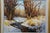 Late 20th Century David Ballew Sunlit Stream New Mexico Winter Plein-Air Oil Painting on Masonite Board For Sale - Image 4 of 11