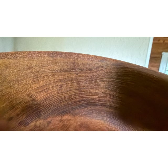 1960s MCM Scandinavian Style Wooden Salad Bowl Set**Cracks Noted/Decor Use Recommended** For Sale - Image 11 of 18