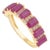 2.89 Carat Ruby & Diamond Band Ring in 14k Yellow Gold Stackable Design Size 9 For Sale