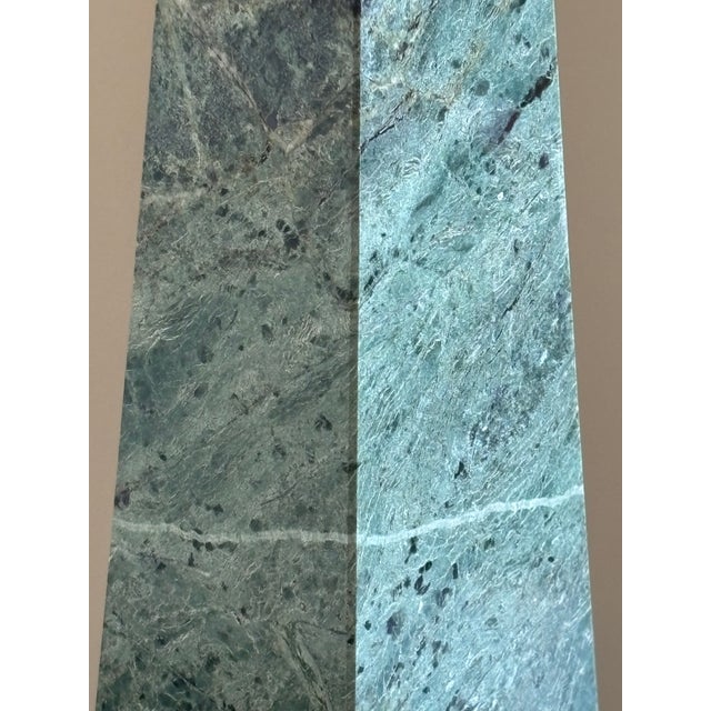 12" Neoclassical Style Green Marble Obelisk For Sale - Image 14 of 17