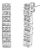 14K White Gold 1 1/3 Cttw Alternating Round And Baguette Diamond Drop Earrings (H-I Color, SI2-I1 Clarity) For Sale