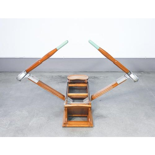 Vintage Lamborghini Rowing Machine in Beech For Sale - Image 11 of 18