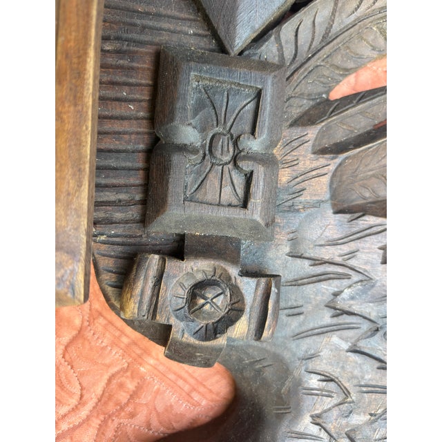 Wood Carved Spanish Toledo Hapsburg Dynasty Coat of Arms For Sale - Image 7 of 11