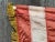 Vintage American Flag With Gold Fringe 48 Stars For Sale - Image 4 of 8