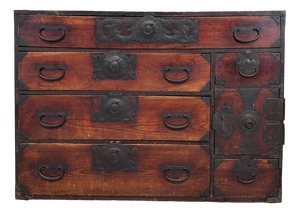 Meiji Period Japanese Traditional Tansu Drawer Cabinet, 1890s