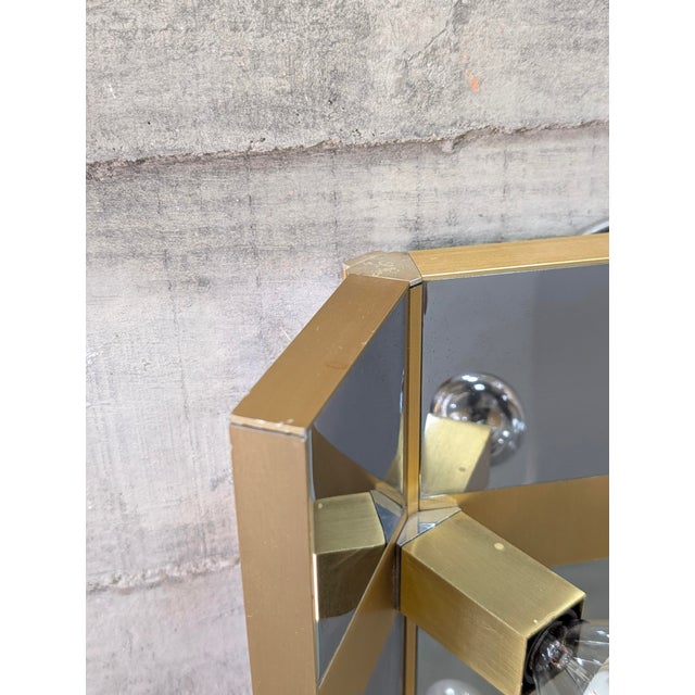 Illuminated Dressing Room Mirror in Chrome and Brass by Gaetano Sciolari, Italy, 1970s For Sale - Image 17 of 18