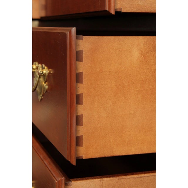 Suters Hand Crafted Solid Cherry Queen Anne Highboy Chest For Sale - Image 11 of 13