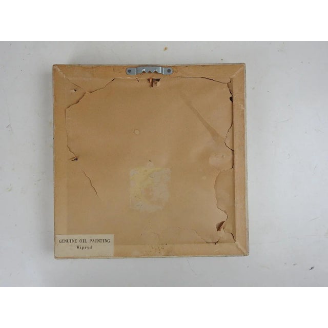 Rustic Small Vintage Mid 20th Century Montana Mountains Landscape Painting For Sale - Image 3 of 3