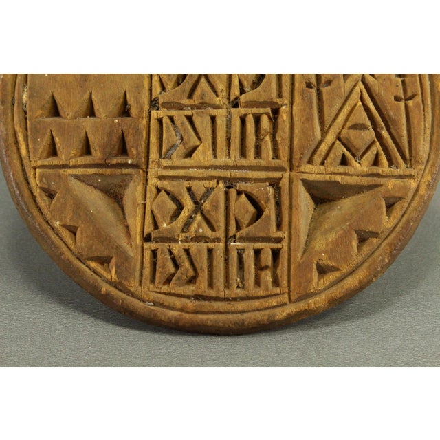 Late 19th Century 1800's Prosphora Seal Wooden Greek Orthodox Holy Bread Stamp For Sale - Image 5 of 16