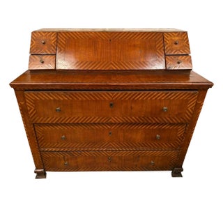 Antique Italian Marquetry Inlaid Secretary Desk For Sale