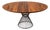 Ora Round Dining Table in Wood and Powder-Coated Steel Base by Greyge For Sale