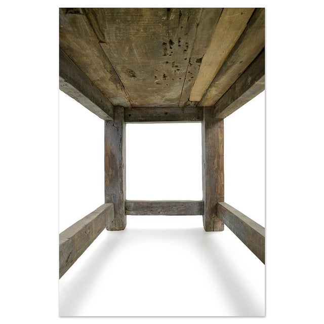 Vintage Wood Work Table For Sale - Image 5 of 7