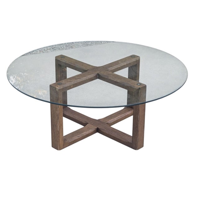 Brown Mid Century Modern Oak Wood Coffee Table For Sale - Image 8 of 15