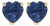 14K Yellow Gold 5MM Heart Cut Sapphire Solitaire Stud Earrings For Sale