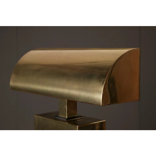 Karl Spinger 'Sculpture' Brass Table Lamp, C 1980, Signed For Sale - Image 11 of 18