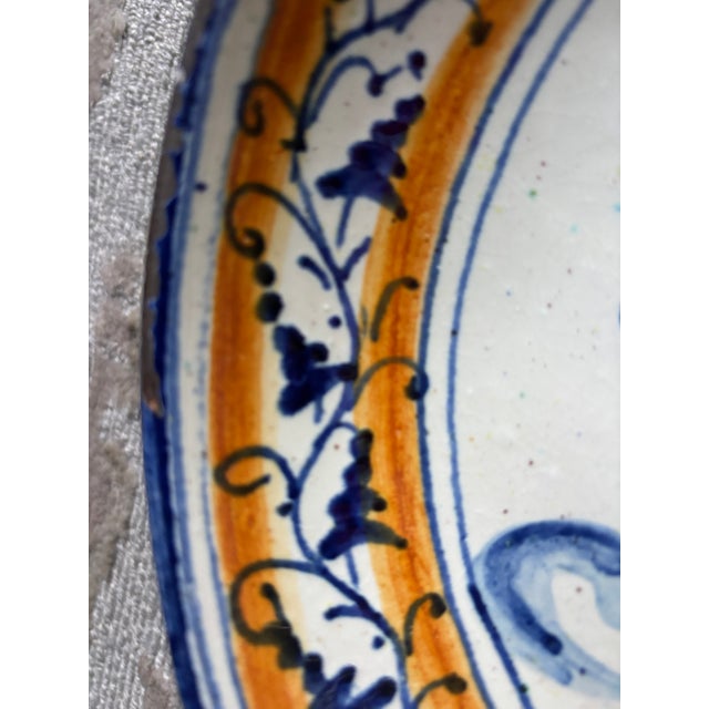 Ceramic Italian Majolica Bowl With Rampart Lion For Sale - Image 7 of 10