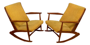 Set of Danish Rocking Chairs by Georg Jensen for Kubus Furniture, 1950s
