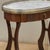 Wood Antique French Neoclassical Oval End Table With Carrara Marble For Sale - Image 7 of 17