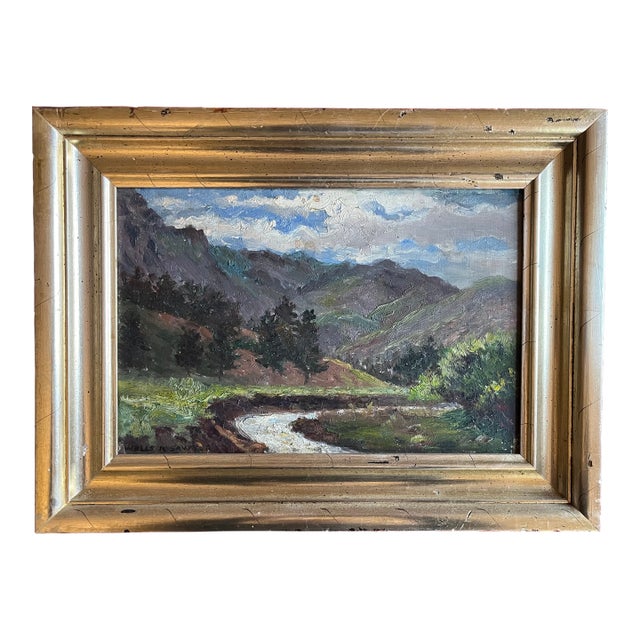 Wells Moses Sawyer (American 1863 - 1960) Colorado Rocky Mountain Landscape Oil Painting For Sale