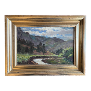 Wells Moses Sawyer (American 1863 - 1960) Colorado Rocky Mountain Landscape Oil Painting