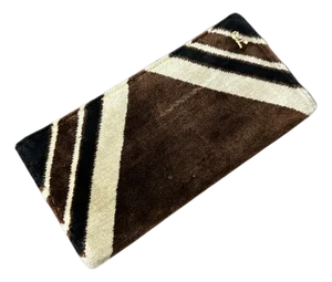 A 1980s Brown and Beige Velvet Wallet Clutch by Roberta Di Camerino