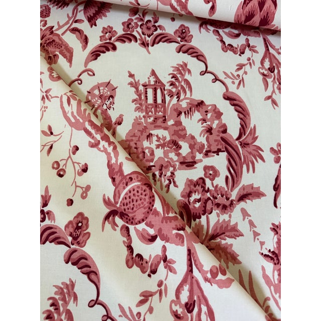 2020s Quadrille Madam Butterfly Fabric 2 Yards Eggplant For Sale - Image 5 of 7