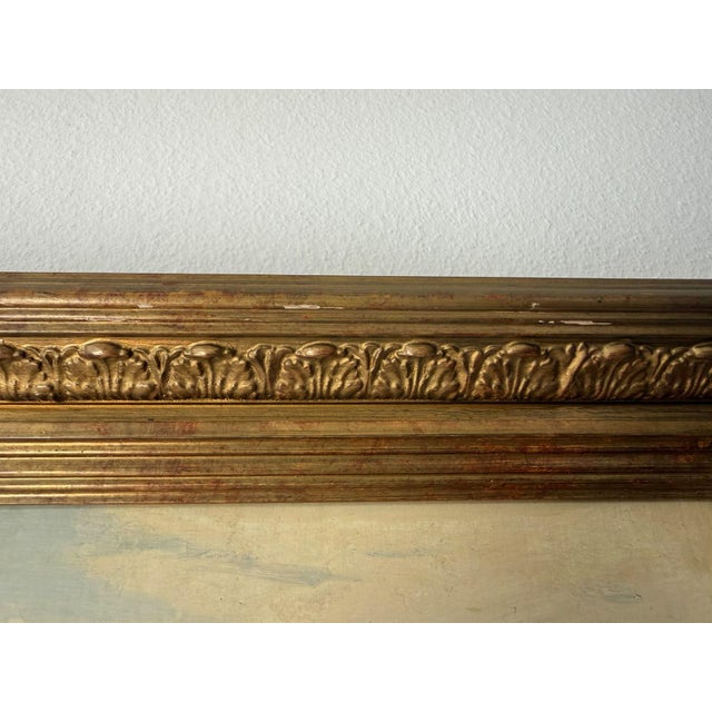 19th Century After Friedrich Loos, Donaulandschaft, 1800s, Oil Painting on Canvas, Framed For Sale - Image 5 of 9