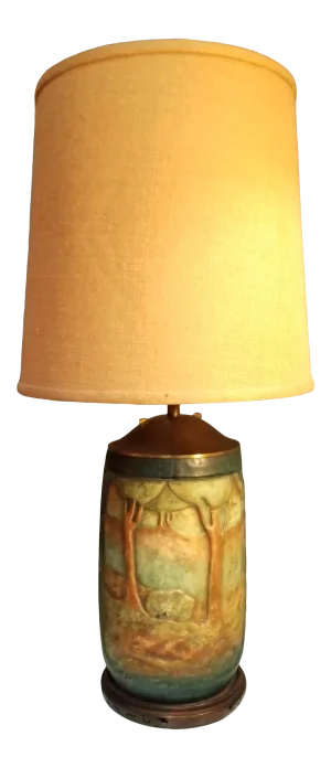 Amphora Scenic Arts & Crafts Era Ceramic Table Lamp