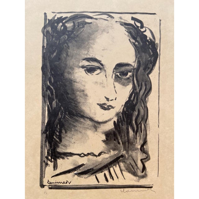 Maurice De Vlaminck, Portrait of a Woman, 1924, Lithograph For Sale - Image 11 of 11