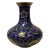 Chinese Metal Purple Blue Enamel Cloisonne Vase Shape Figure For Sale - Image 4 of 6