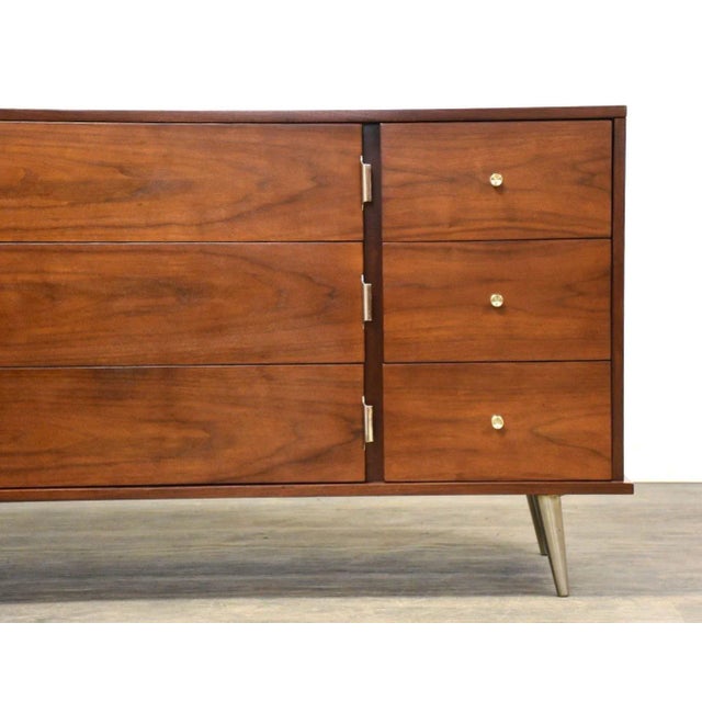 1960s Refinished Walnut Mid Century Dresser For Sale - Image 10 of 10