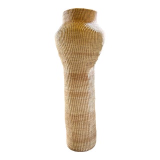 1990s Abstract Handwoven Palm Sculpture, Large (Wide) For Sale