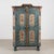 Folk Art 1831 Hungarian Original Blue Hand-Painted Pine Armoire For Sale - Image 3 of 13