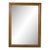 1974 Modern Wall Mirror by Thomasville Rectangular Oak Frame With Brass Plated Detail For Sale