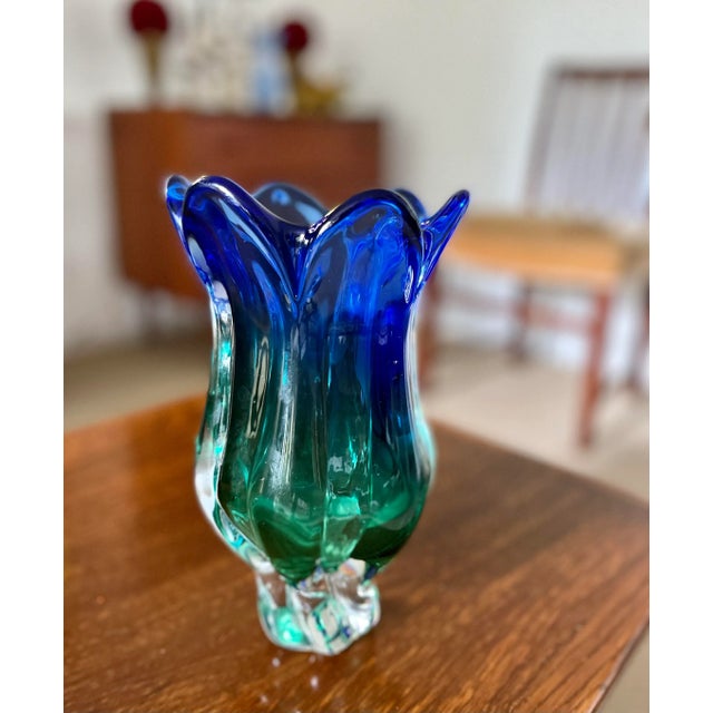 1990s Royal Gallery Crystal Glass Vase For Sale - Image 6 of 7