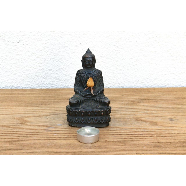 Antique East Asian Patinated Miniature Buddha For Sale - Image 9 of 9