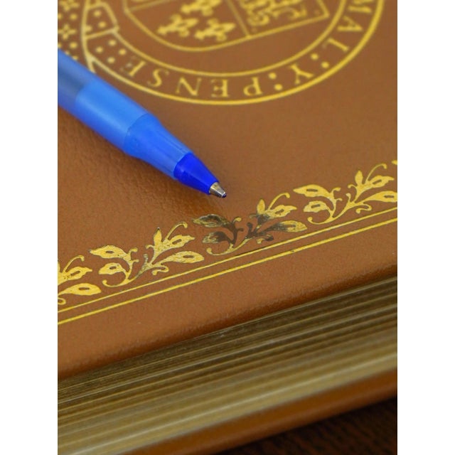 Set of 10 Gold Embossed Leather Bound Books W/ Gilt Edge by the Eaton Press For Sale In Philadelphia - Image 6 of 9