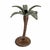 Vintage Hollywood Regency Palm Tree Candlestick With Verdigris Patina For Sale In West Palm - Image 6 of 6