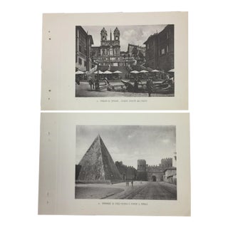 Antique Photogravures Rome, Italy - A Pair For Sale