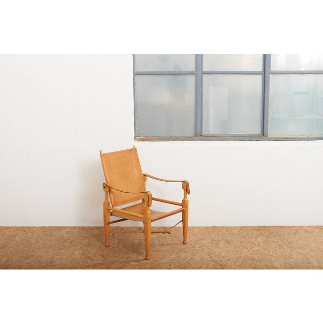 Colonial Armchair with Beechwood Frame and Leather Upholstery by Wilhelm Kienzle for Wohnbedarf, 1928 For Sale - Image 14 of 16