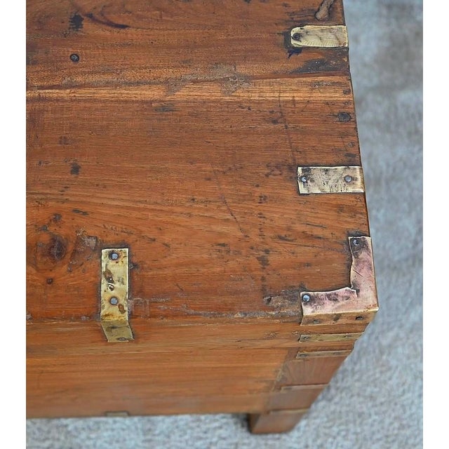 Wood Teak Chest, Late 19th Century For Sale - Image 7 of 18