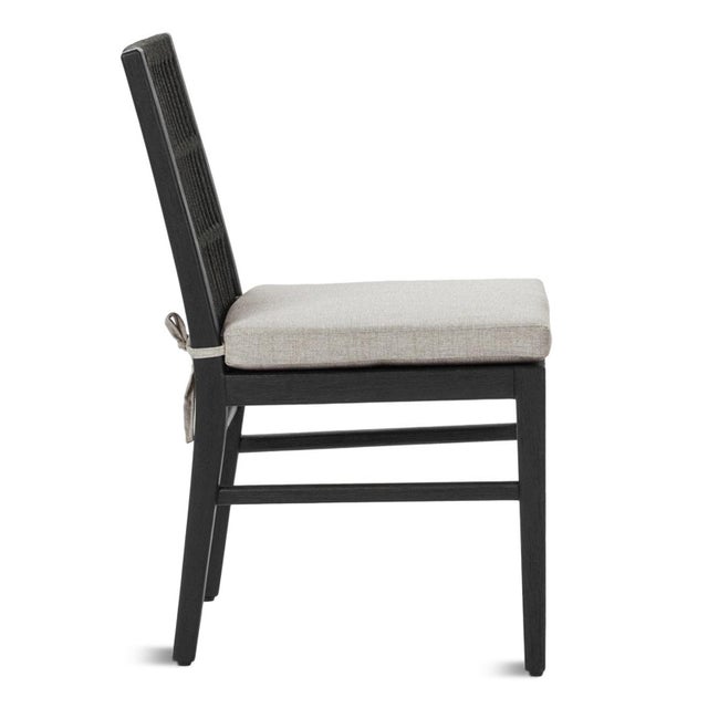 Contemporary Palma Modern Black Weave Outdoor Dining Chair For Sale - Image 3 of 9