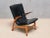 Lounge Chair in Black Leather, Oak & Teak by Arne Hovmand Olsen for J.L. Møllers, Denmark, 1952 For Sale - Image 11 of 15