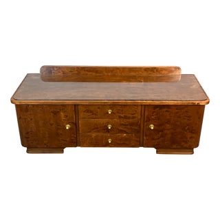 Small Vintage Chest of Drawers in Flamed Birch, 1950s For Sale