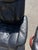 Black Leather Ekornes Stressless Chair & Ottoman For Sale - Image 9 of 12