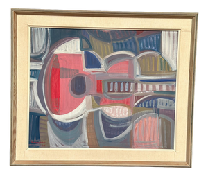 Ingemar Hammar, Guitar, 1964, Oil on Panel, Framed