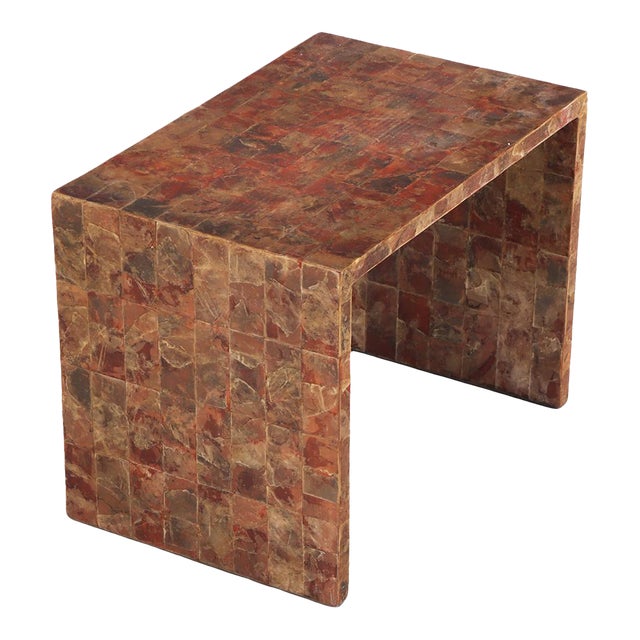 A Mica Covered Waterfall Coffee Table in the Manner of Jean-Michel Frank. Contemporary. For Sale