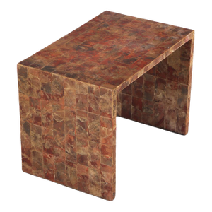 A Mica Covered Waterfall Coffee Table in the Manner of Jean-Michel Frank. Contemporary.